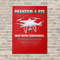 Thumbnail for DJI Phantom 4 RTK vertical canvas print - no frame - red background