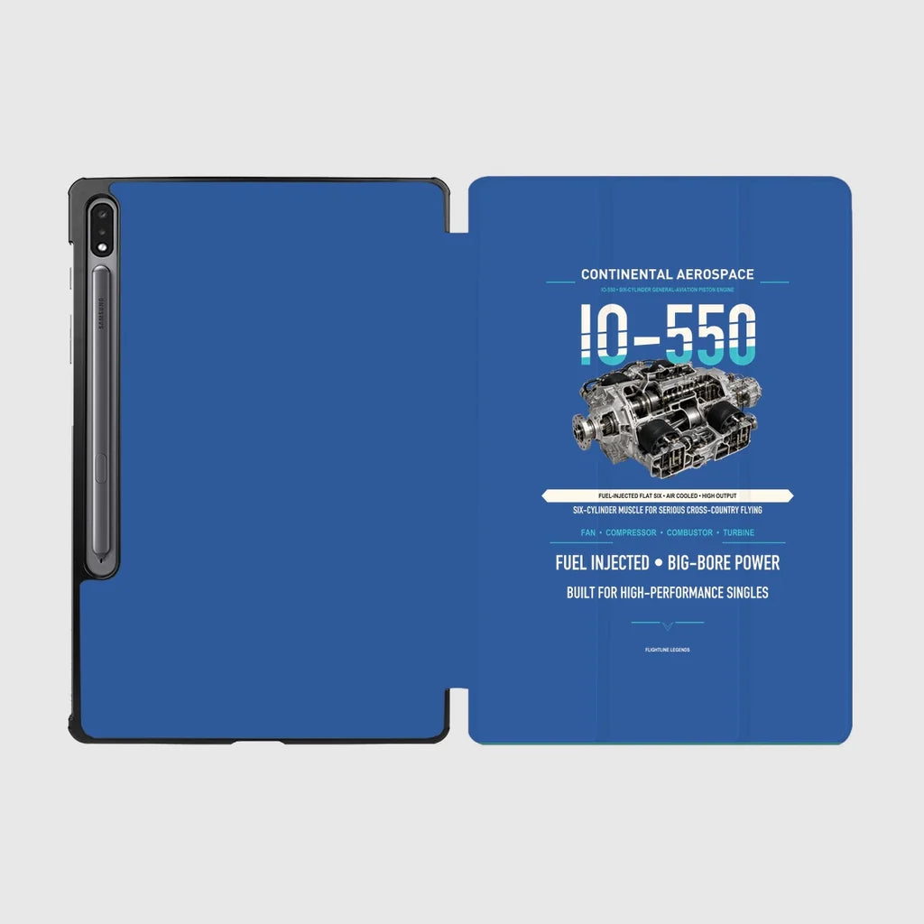 IO-550 design on blue samsung tablet tablet case