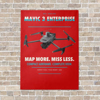 Thumbnail for DJI Mavic 3 Enterprise vertical canvas print - no frame - red background