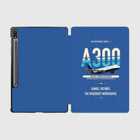 Thumbnail for Airbus A300-600R design on blue samsung tablet tablet case
