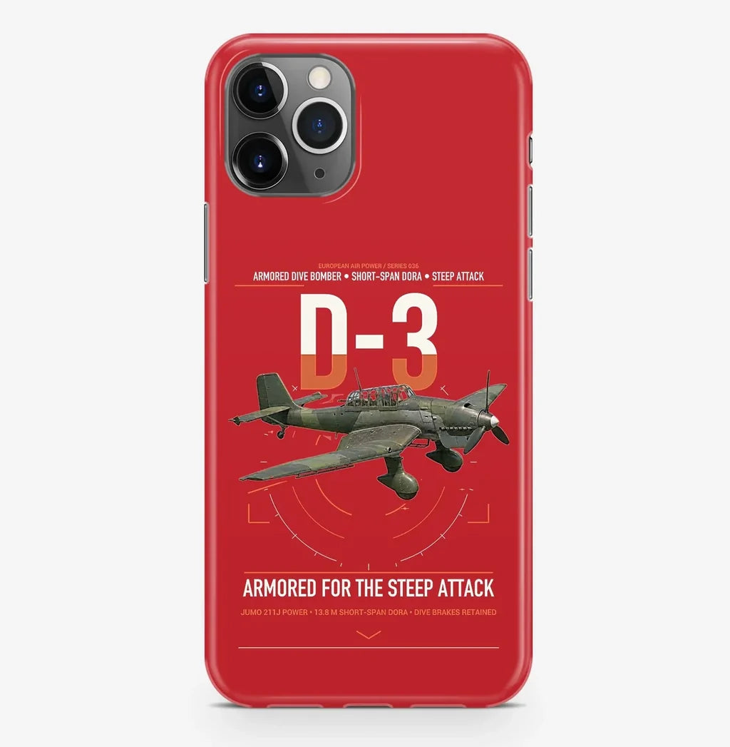 Junkers Ju 87D-3 design on red magsafe iphone case, for iPhone Pro Max