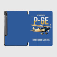 Thumbnail for Curtiss P-6E Hawk design on blue samsung tablet tablet case
