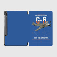Thumbnail for Messerschmitt Bf 109G-6 design on blue samsung tablet tablet case