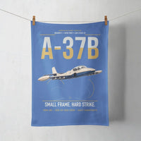 Thumbnail for A-37B Dragonfly design on blue towel