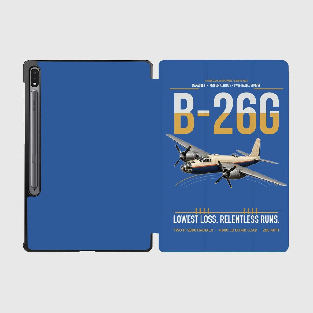 B-26G Marauder design on blue samsung tablet tablet case