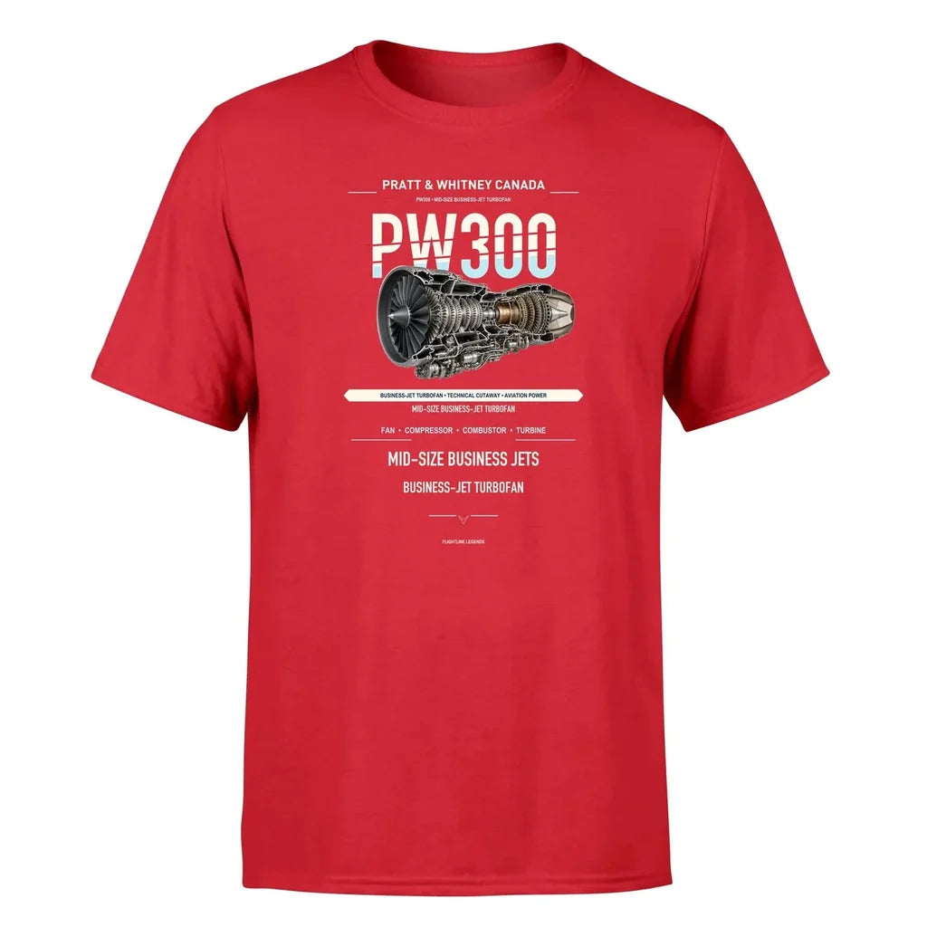 PW300 design on red single side
