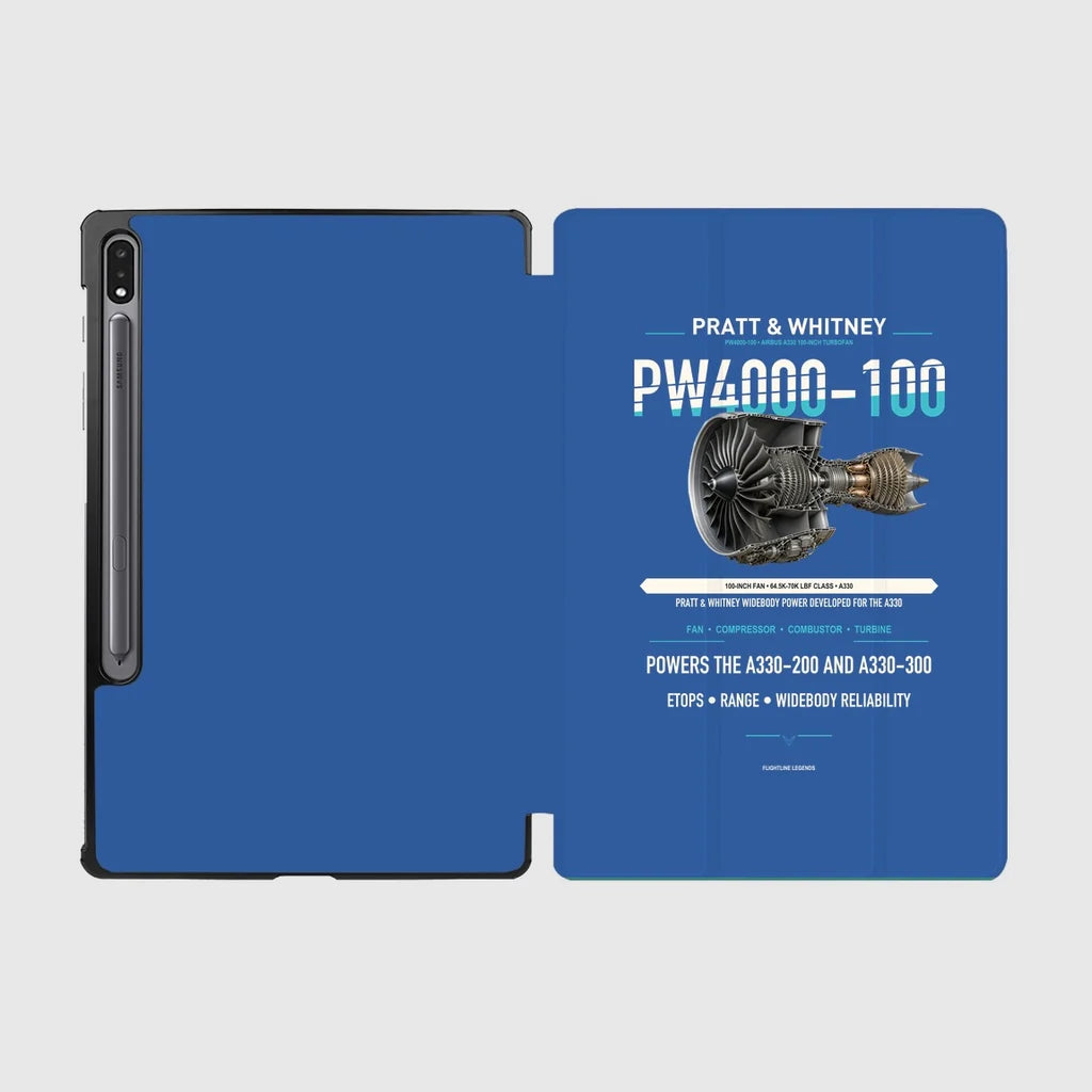 PW4000-100 design on blue samsung tablet tablet case