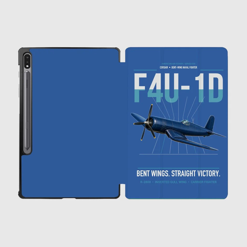 F4U-1D Corsair design on blue samsung tablet tablet case
