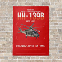 Thumbnail for Leonardo HH-139B vertical canvas print - no frame - red background