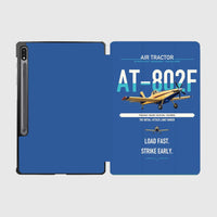 Thumbnail for Air Tractor AT-802F design on blue samsung tablet tablet case