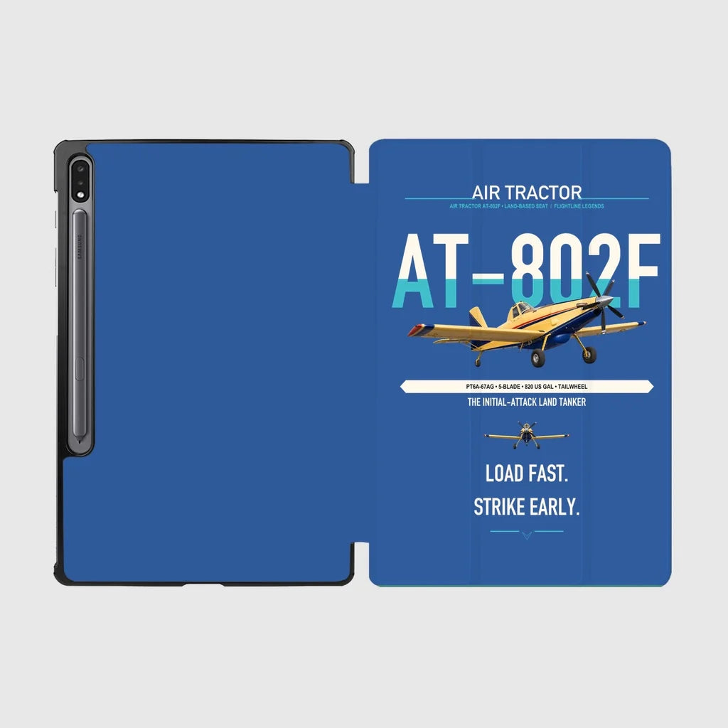Air Tractor AT-802F design on blue samsung tablet tablet case