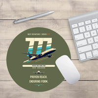 Thumbnail for Boeing 777-200ER design on green army round mouse pad