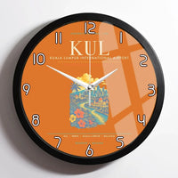 Thumbnail for Kuala Lumpur International Airport KUL Wall-Clock Framed - Orange