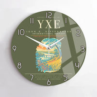 Thumbnail for Saskatoon John G. Diefenbaker International Airport YXE Wall-Clock No-Frame - Green Army