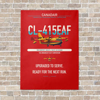 Thumbnail for Canadair CL-415EAF vertical canvas print - no frame - red background
