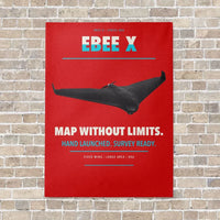 Thumbnail for AgEagle eBee X vertical canvas print - no frame - red background