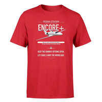 Thumbnail for Cessna Citation Encore+ design on red double-side t-shirt, single-side print