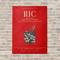 Thumbnail for Richmond International Airport RIC vertical canvas print - no frame - red background