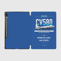 Thumbnail for Convair 580 design on blue samsung tablet tablet case