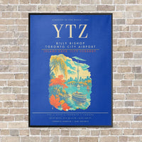 Thumbnail for Billy Bishop Toronto City Airport YTZ - Canvas Framed - Blue