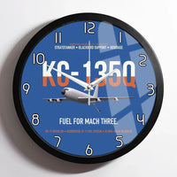 Thumbnail for KC-135Q Blackbird Tanker design on blue framed wall clock