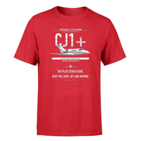 Thumbnail for Cessna Citation CJ1+ design on red double-side t-shirt, single-side print