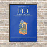 Thumbnail for Florence Airport FLR - Canvas Framed - Blue