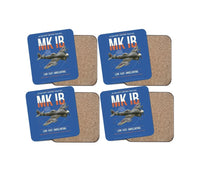 Thumbnail for Hawker Typhoon Mk IB design on blue 4 pieces set coaster