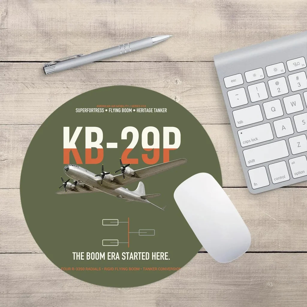 KB-29P SUPERFORTRESS design on green army round mouse pad
