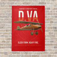 Thumbnail for Albatros D.Va vertical canvas print - no frame - red background