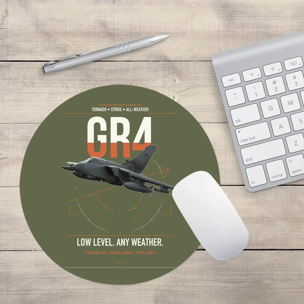 Panavia Tornado GR4 design on green army round mouse pad