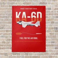 Thumbnail for KA-6D Intruder vertical canvas print - no frame - red background
