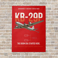 Thumbnail for KB-29P SUPERFORTRESS vertical canvas print - no frame - red background