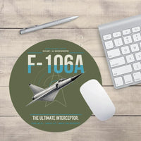 Thumbnail for F-106A Delta Dart design on green army round mouse pad