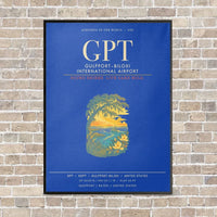 Thumbnail for GulfportBiloxi International Airport GPT - Canvas Framed - Blue