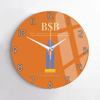 Thumbnail for Brasilia - Presidente Juscelino Kubitschek International Airport BSB Wall-Clock No-Frame - Orange