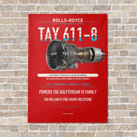 Thumbnail for TAY 611-8 vertical canvas print - no frame - red background