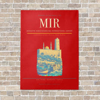 Thumbnail for Monastir Habib Bourguiba International Airport MIR vertical canvas print - no frame - red background