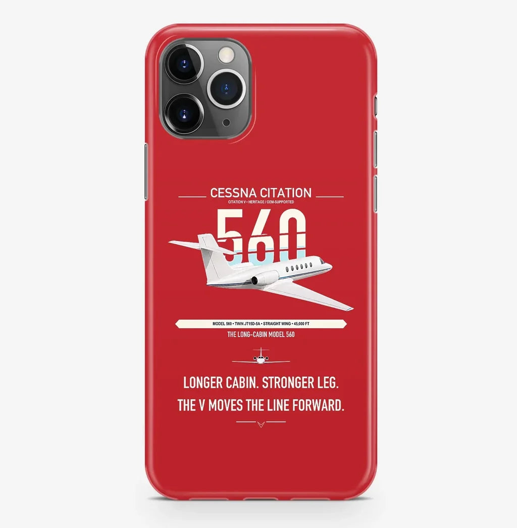 Cessna Citation 560 - Citation V design on red magsafe iphone case, for iPhone Pro Max