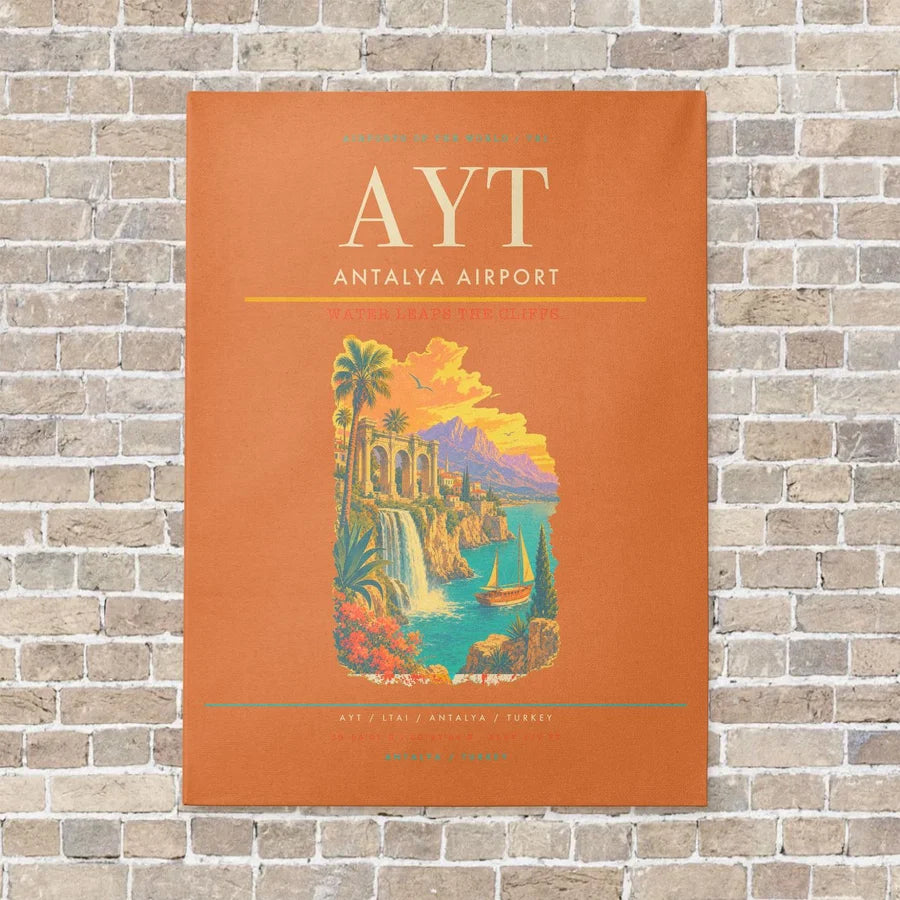 Antalya Airport AYT - Canvas No Frame - Orange
