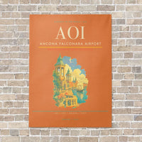 Thumbnail for Ancona Falconara Airport AOI - Canvas No Frame - Orange