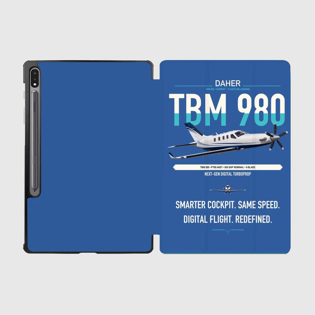 Daher TBM 980 design on blue samsung tablet tablet case