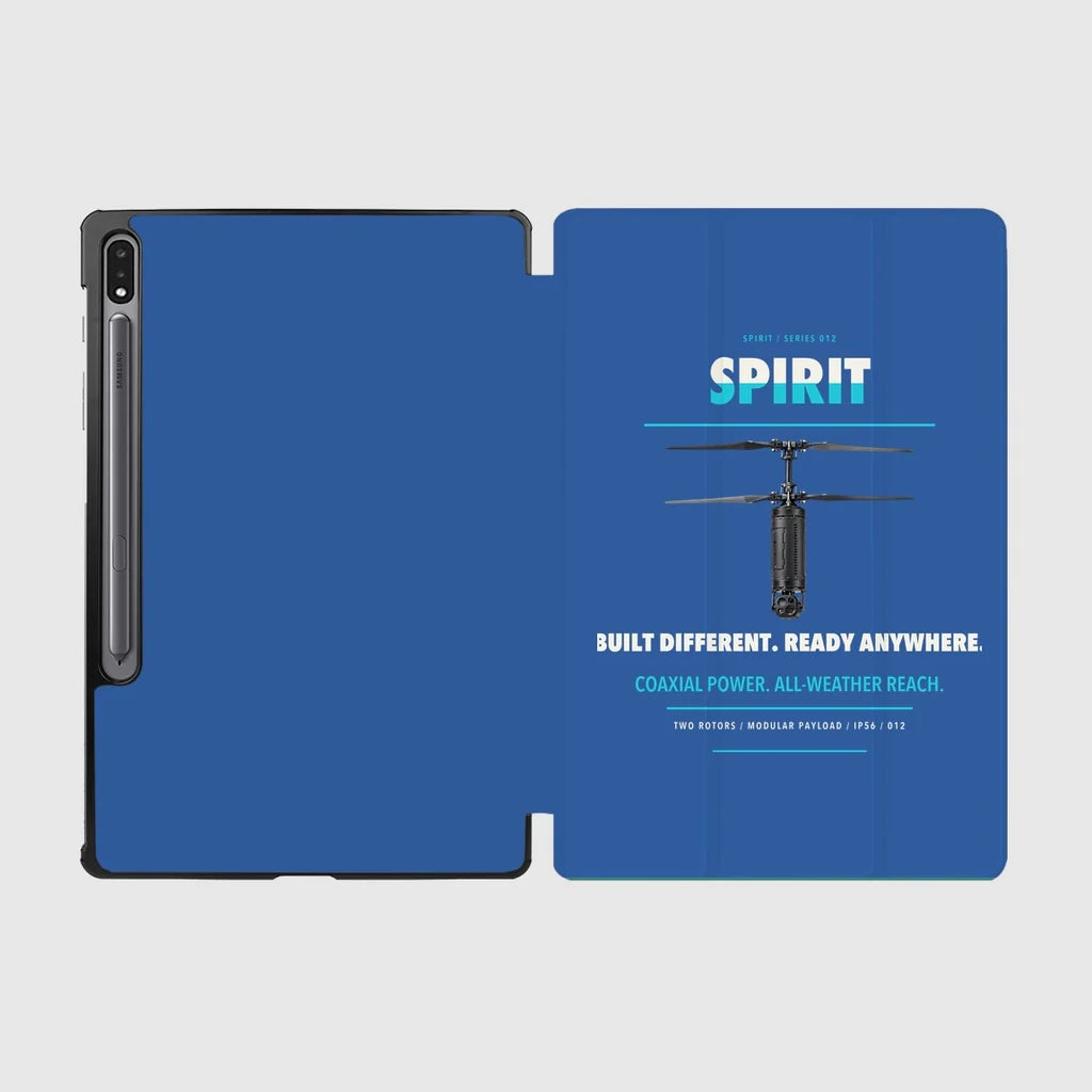 Ascent AeroSystems Spirit design on blue samsung tablet tablet case