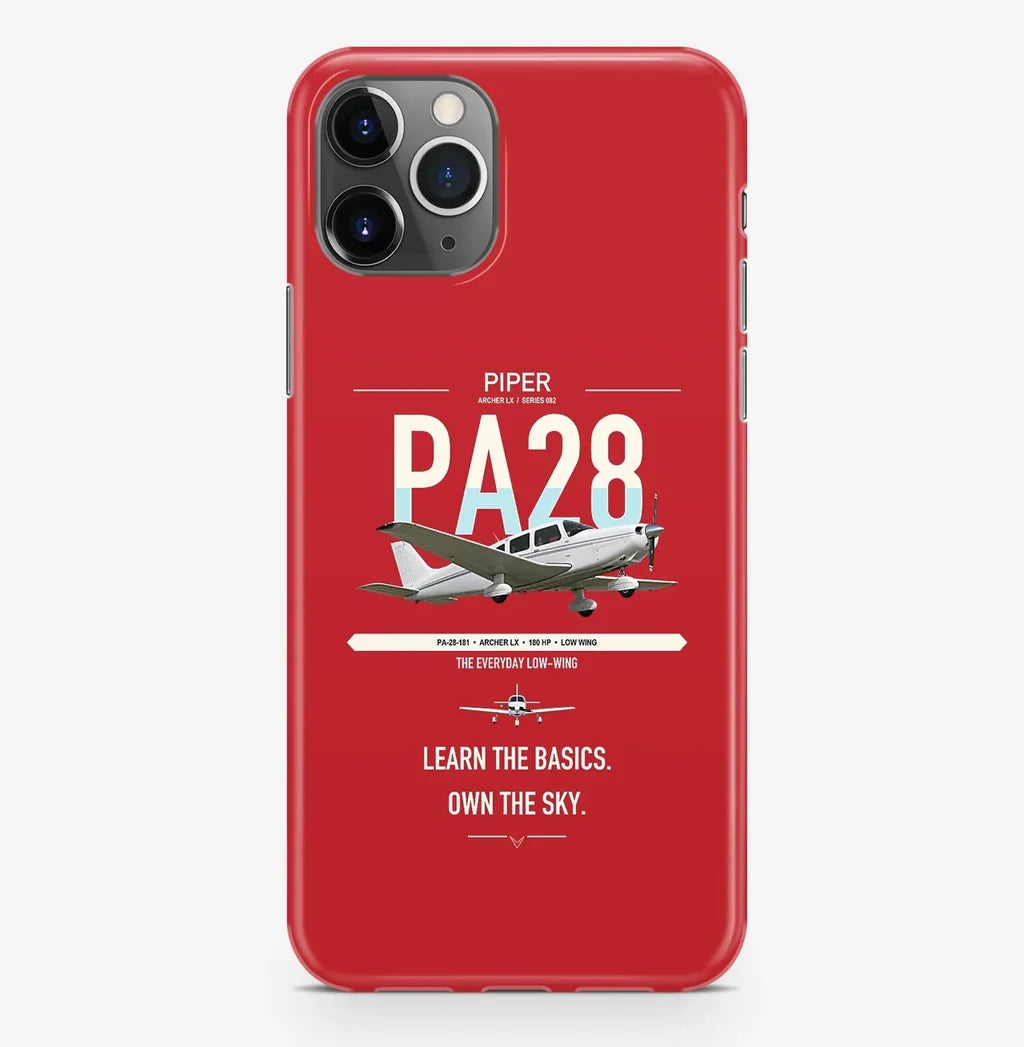 Piper PA-28-181 Archer LX design on red magsafe iphone case, for iPhone Pro Max
