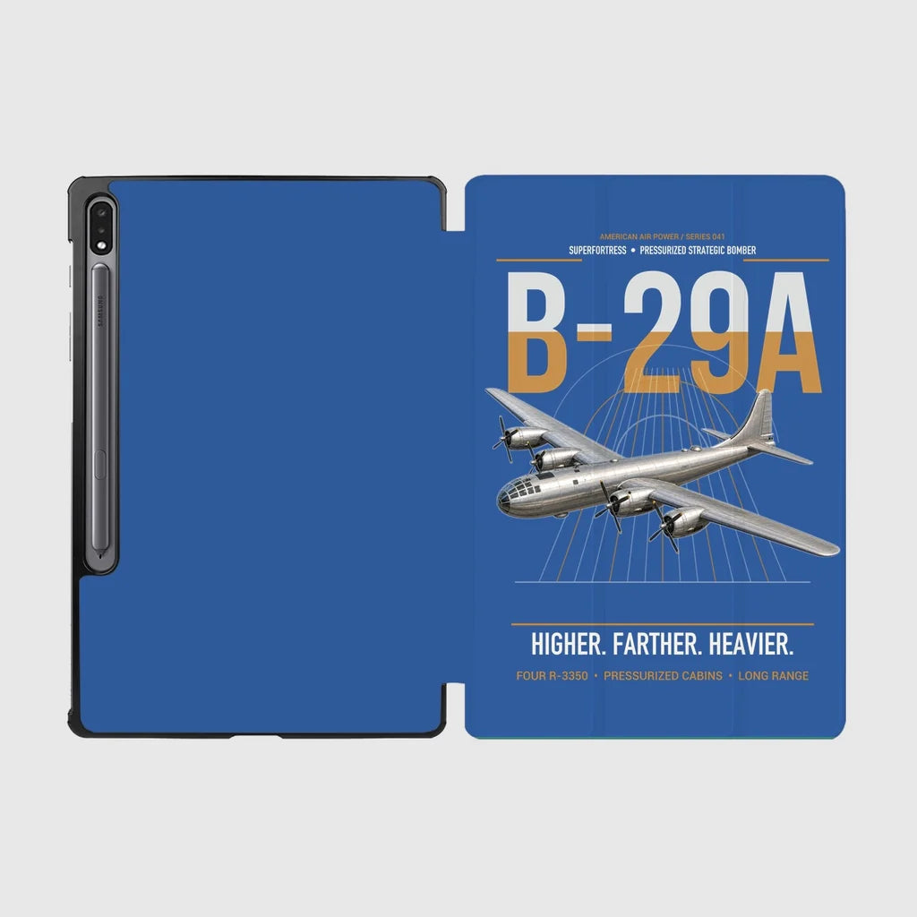 B-29A Superfortress design on blue samsung tablet tablet case