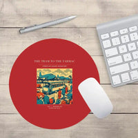 Thumbnail for VINTAGE G4372 - The Tram To The Tarmac - Designed Mouse Pads design on red round