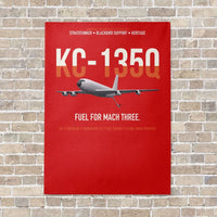 Thumbnail for KC-135Q Blackbird Tanker vertical canvas print - no frame - red background