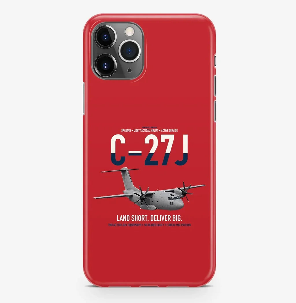 C-27J Spartan design on red magsafe iphone case, for iPhone Pro Max