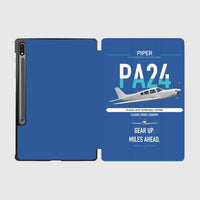 Thumbnail for Piper PA-24-250 Comanche 250 design on blue samsung tablet tablet case