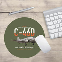 Thumbnail for C-46D Commando design on green army round mouse pad